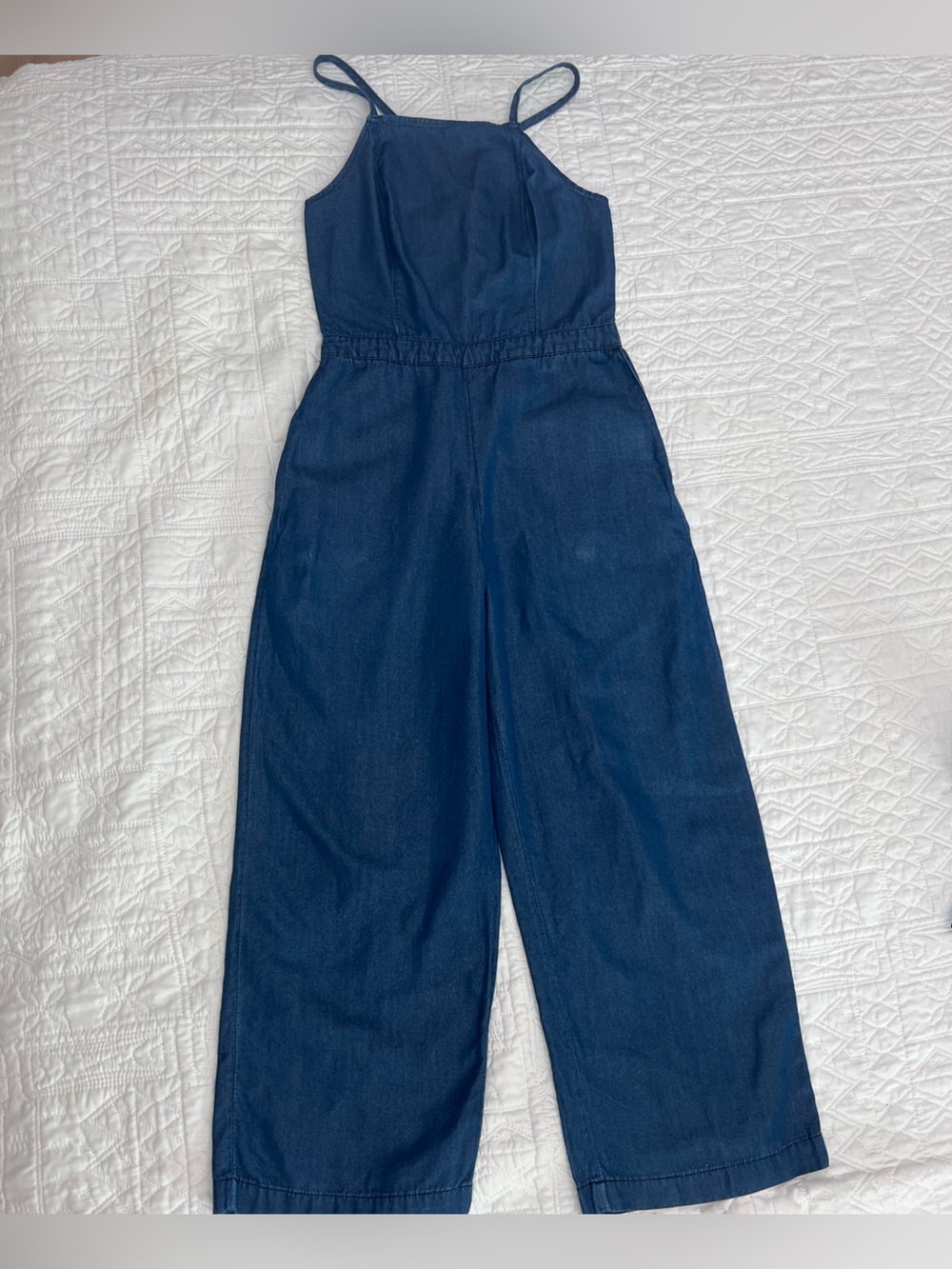 Abercrombie & Fitch Navy Blue Wide-Leg Jumpsuit
